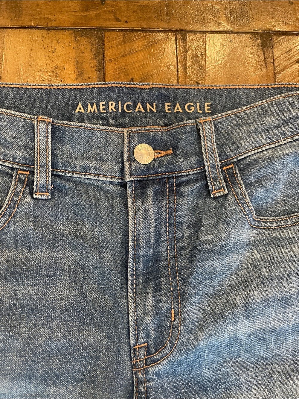 American Eagle Outfitters Light Blue Straight-Leg Jeans D37 - Picture 2 of 14